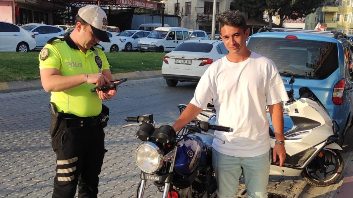 Motosiklete yatar halde binen sürücüye para cezası