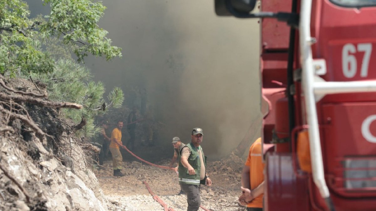 Ormana düşen yıldırım yangın çıkarmıştı! Ekipler seferber oldu