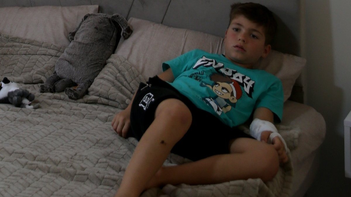 Savaştan kaçıp Türkiye'ye gelen çocuk, yorgun mermiyle vuruldu