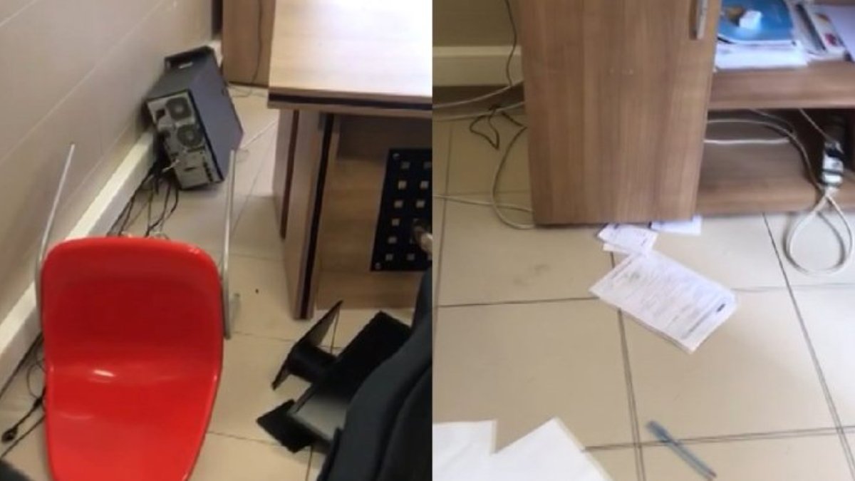 Okul basan veli etrafı dağıttı, öğretmenlere saldırdı