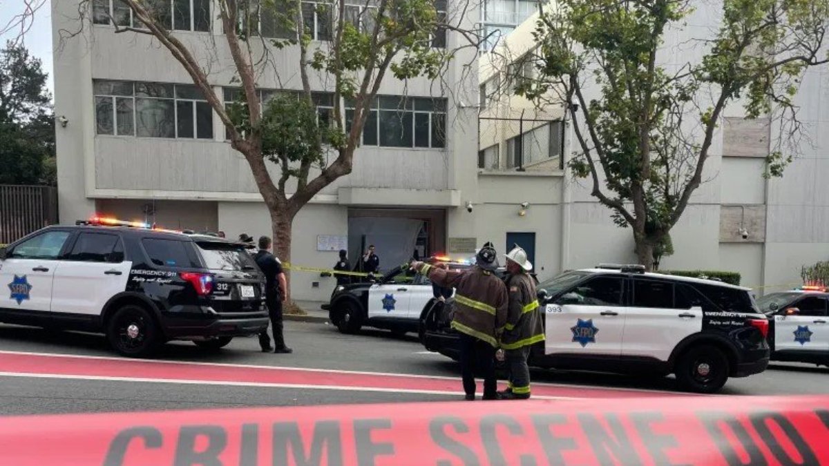 Konsolosluğa aracıyla giren sürücü, polis tarafından vuruldu