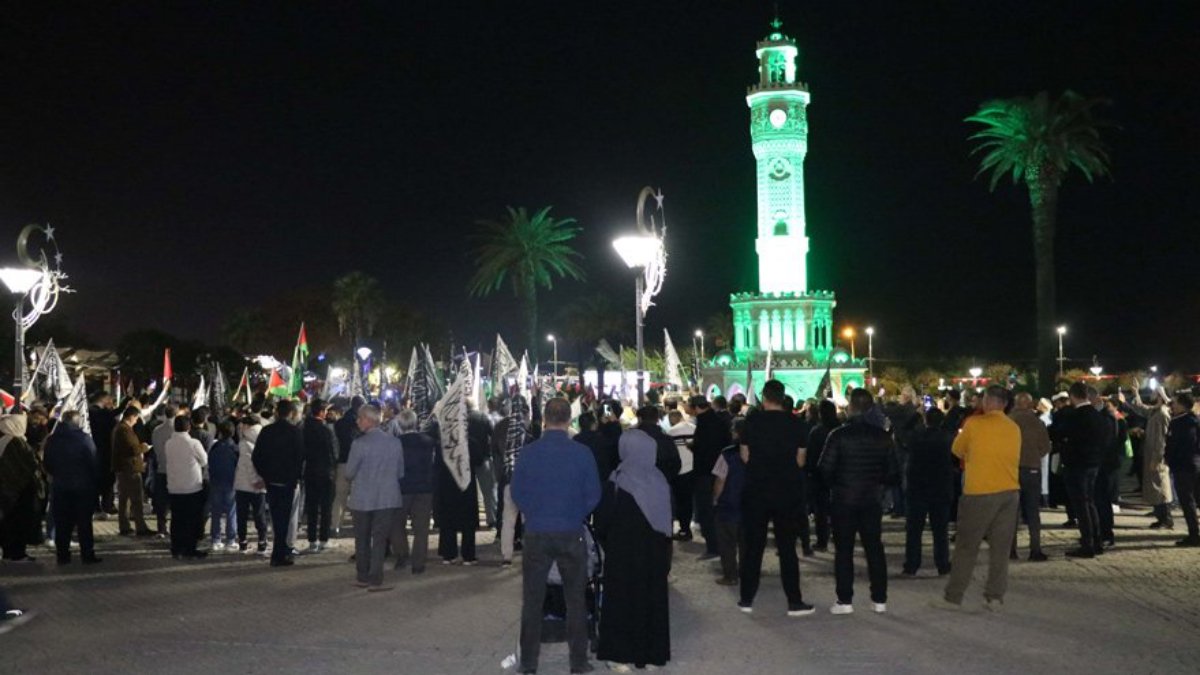 İzmir'de İsrail protestosu