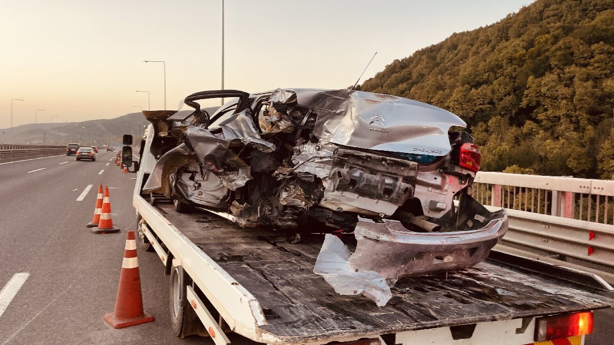 Anadolu Otoyolu'nda bir kaza daha: Yaralılar var